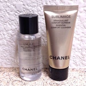 Chanel cleansing oil 10ml and comfort cleanser 5ml miniatures